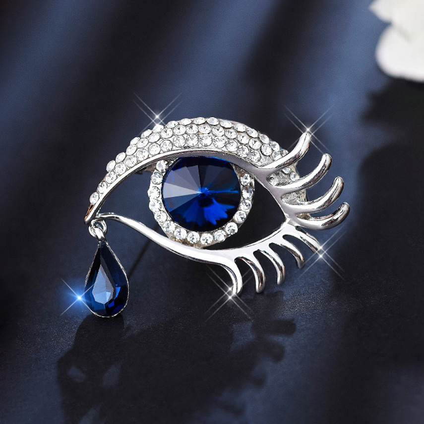 European and American cross-border Demon’s Eye brooch, high-end niche brooch, women's clothing pin, vintage accessory, fashion jewelry