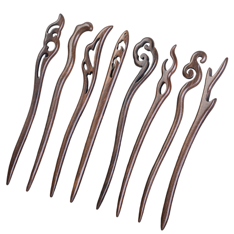 Chinese-style sandalwood hairpin