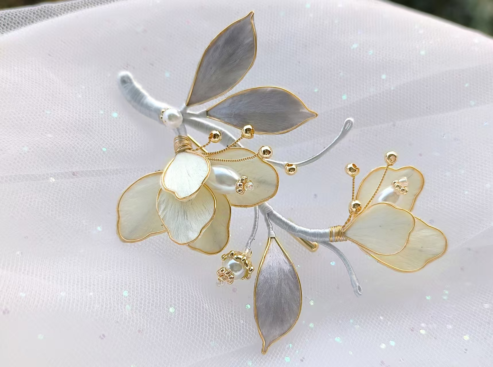 Intangible Cultural Heritage Floral Silk Velvet Peony Brooch-TERRAINKUN