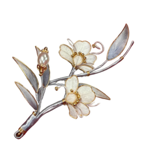 ICH Velvet Flower Peony Brooch