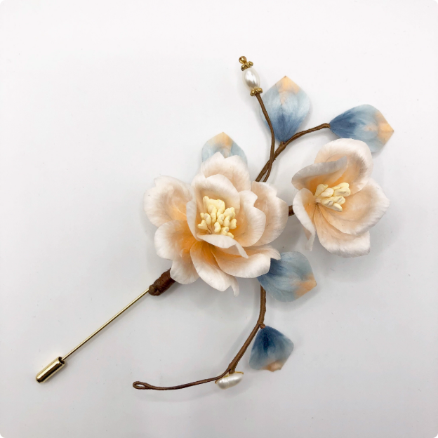  Handmade velvet flower brooch accessory from intangible cultural heritage-TERRAINKUN