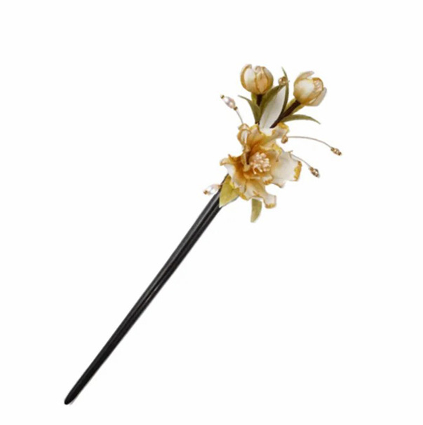 ICH Camellia Velvet Craft Hairpin 