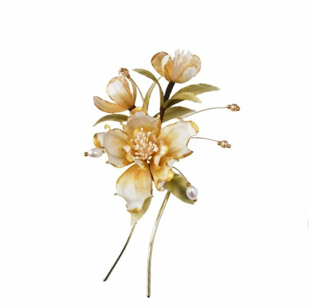 ICH Camellia Velvet Craft Hairpin 