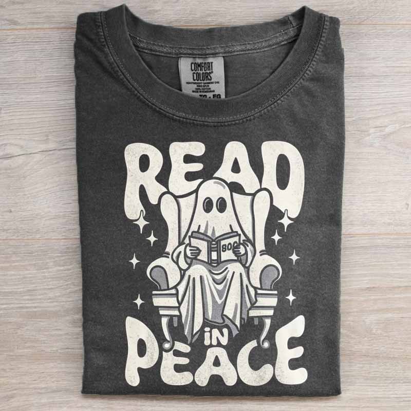 Retro Ghost Reading Book Shirt
