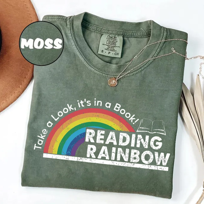 Take a Look It's in a Book Reading Rainbow Shirt