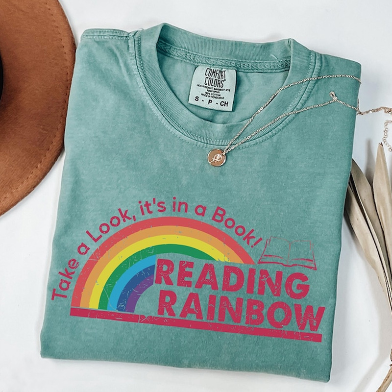 Take a Look It's in a Book Reading Rainbow Shirt
