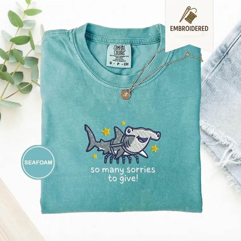 Embroidered Jamal shark Shirt