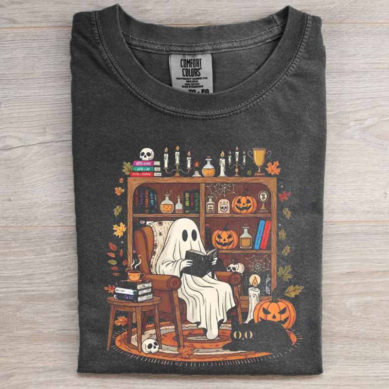 Ghost Reading Book Shirt