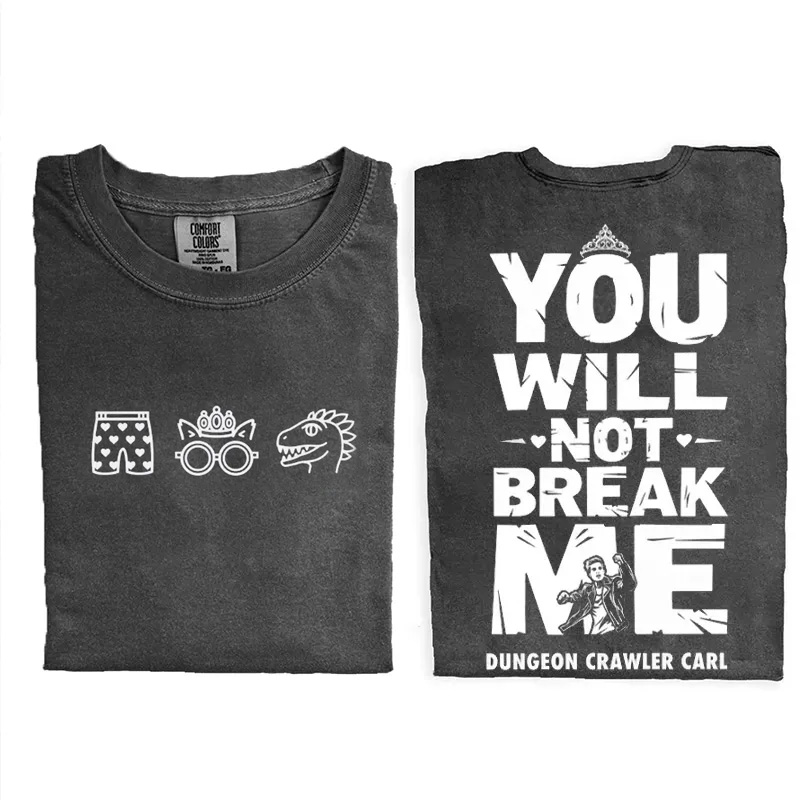 Carl's Heart Boxers, Princess Donut, and Mongo You Will Not Break Me Shirt