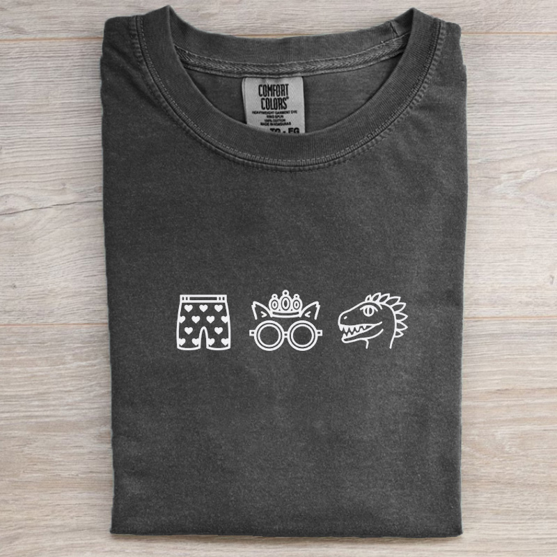 Carl's Heart Boxers, Princess Donut, and Mongo T-Shirt