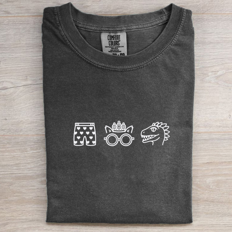 Carl's Heart Boxers, Princess Donut, and Mongo T-Shirt