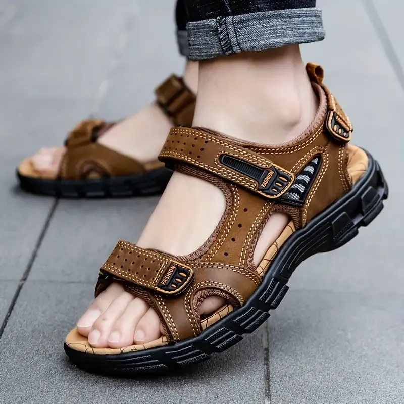 (🔥Hoy 60% de descuento - ¡no te lo pierdas!) ⏰ Ergonomía --- Sandalias de piel de becerro suaves y cómodas (el soporte del arco facilita caminar)