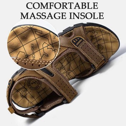 (🔥Hoy 60% de descuento - ¡no te lo pierdas!) ⏰ Ergonomía --- Sandalias de piel de becerro suaves y cómodas (el soporte del arco facilita caminar)