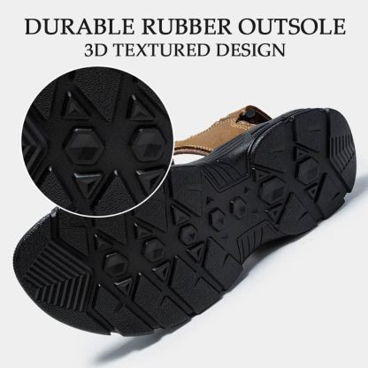 (🔥Hoy 60% de descuento - ¡no te lo pierdas!) ⏰ Ergonomía --- Sandalias de piel de becerro suaves y cómodas (el soporte del arco facilita caminar)