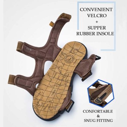 (🔥Hoy 60% de descuento - ¡no te lo pierdas!) ⏰ Ergonomía --- Sandalias de piel de becerro suaves y cómodas (el soporte del arco facilita caminar)