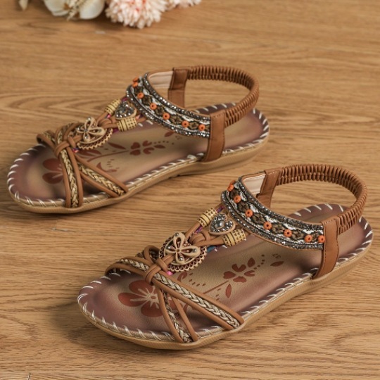 Zapatos planos retro casuales bohemios