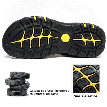 (🔥Hoy 60% de descuento - ¡no te lo pierdas!) ⏰ Ergonomía --- Sandalias de piel de becerro suaves y cómodas (el soporte del arco facilita caminar)