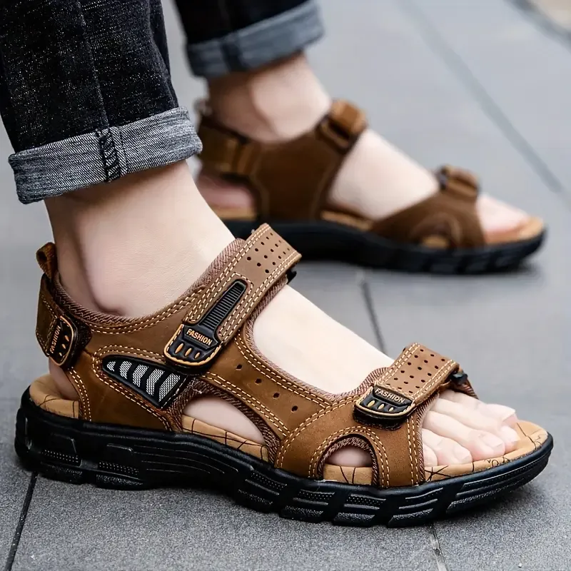 (🔥Hoy 60% de descuento - ¡no te lo pierdas!) ⏰ Ergonomía --- Sandalias de piel de becerro suaves y cómodas (el soporte del arco facilita caminar)