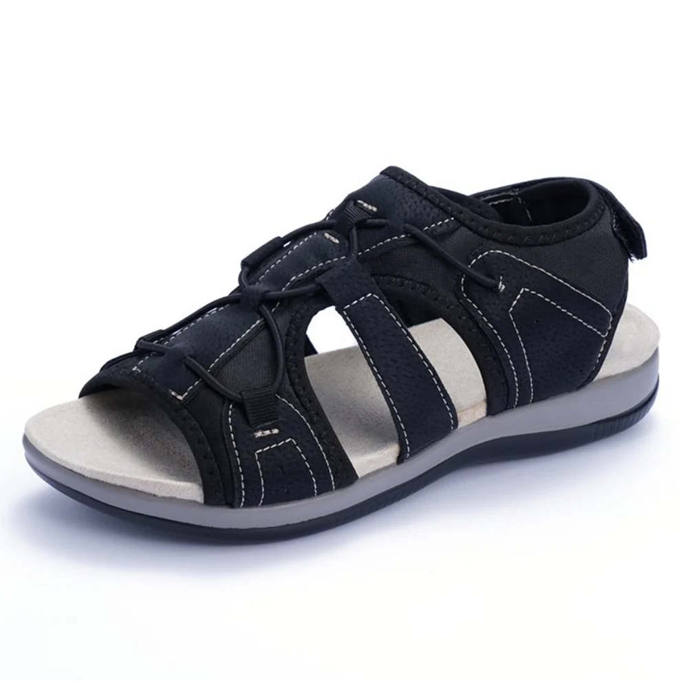 【🔥Reducere de 60% astăzi - nu o ratați】🔥Sandale sport plate, elastice, cu suport pentru arcul plantar2025✅ vă fac mersul mai confortabil