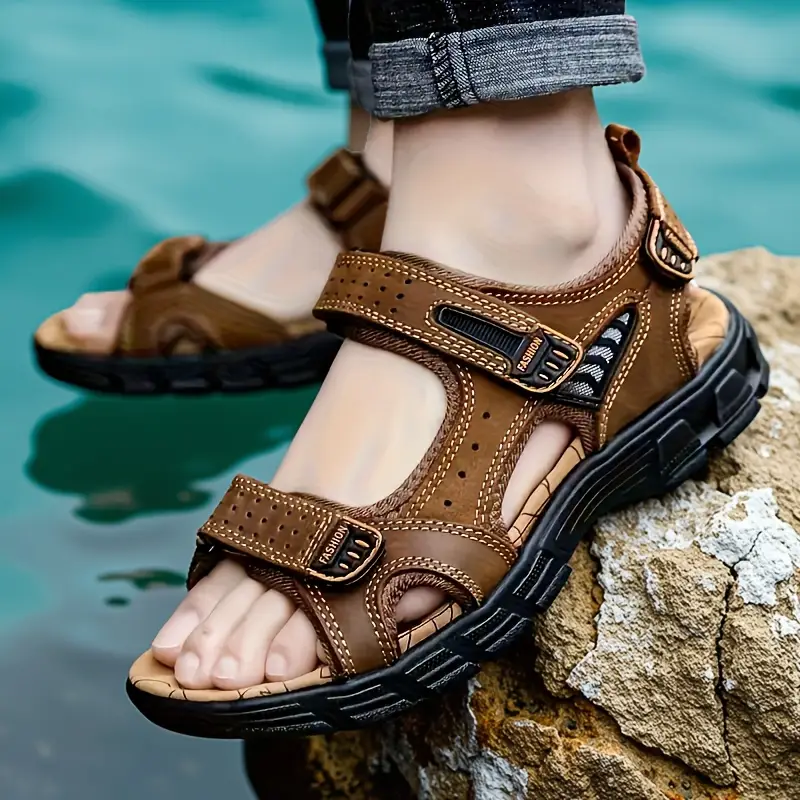 (🔥Hoy 60% de descuento - ¡no te lo pierdas!) ⏰ Ergonomía --- Sandalias de piel de becerro suaves y cómodas (el soporte del arco facilita caminar)