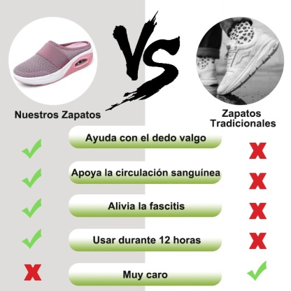 【🔥Hoy 60% de descuento - ¡No te lo pierdas!】🔥Zapatos ortopédicos con amortiguación de aire para principiantes✅Haz que tu caminata sea más cómoda