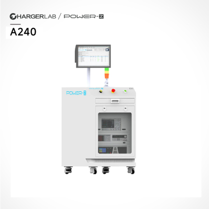 ChargerLAB POWER-Z A240 Automatic Test Equipment; a full-process PD 3.1 240W fast-charging automated testing solution.