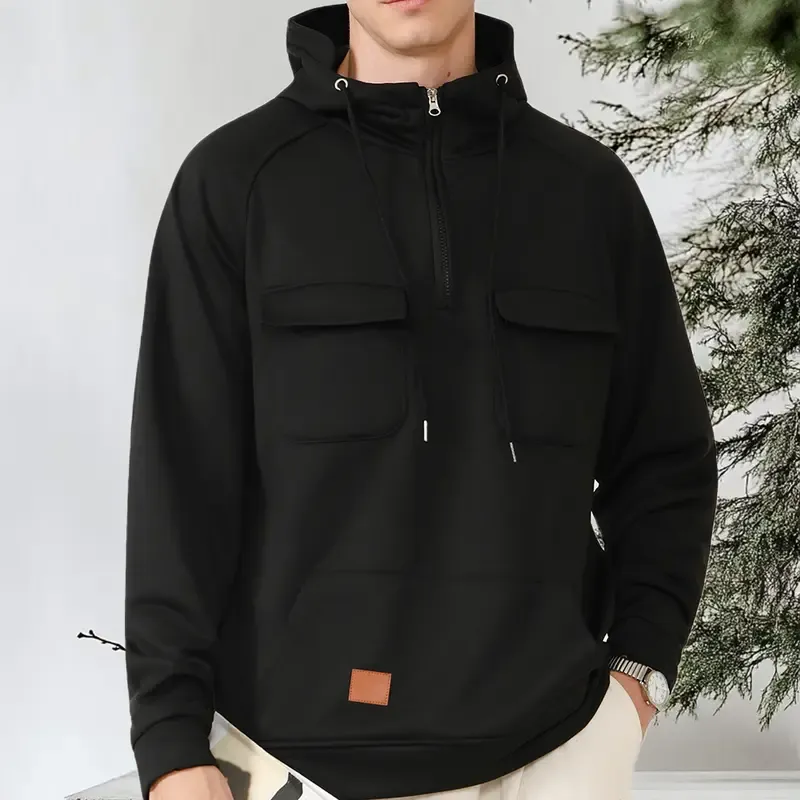 Multi Pocket Zip Up Hoodie