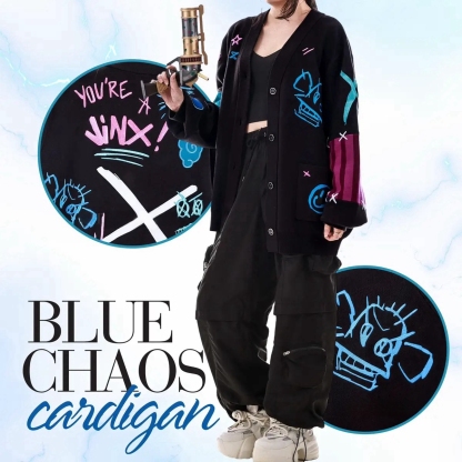 JINX Blue Chaos Cardigan 