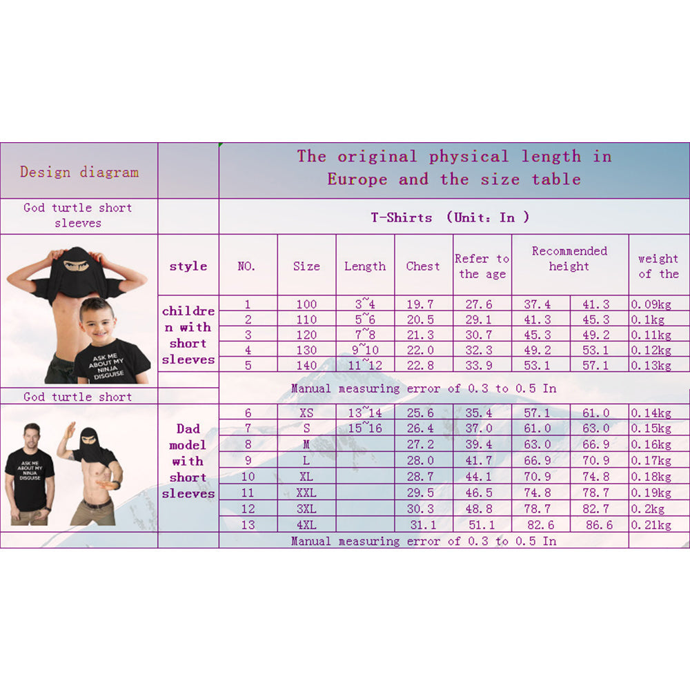 Ninja Disguise Cartoon Mask Parent-child Outfit