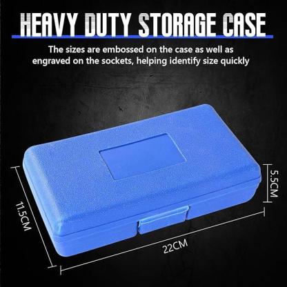 Drive Torx Star Bit sockets CR-V E-Socket Set Handheld Tool - 34 Pcs, Star Socket Set For Hand Use Work On Cars, Trucks, Machinery, and Other Jobs With Storage Case, Blue