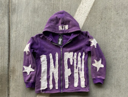 Lucky Star Patches Casual Street Zip Hoodie