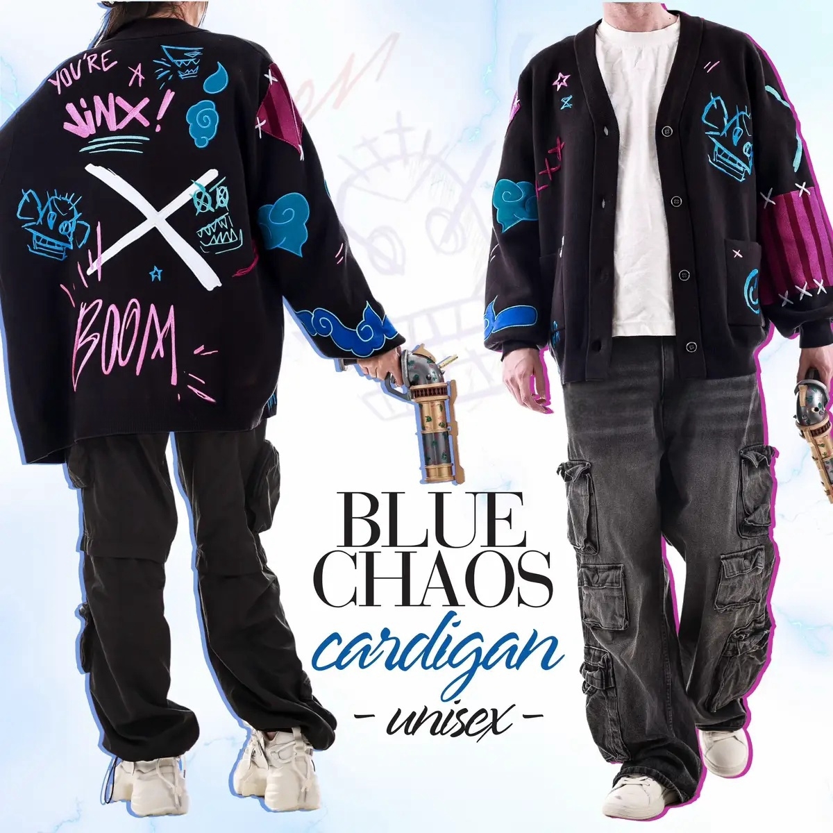 JINX Blue Chaos Cardigan 