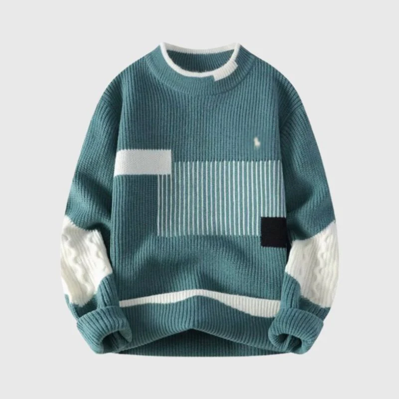 Color-Block Pullover Sweater