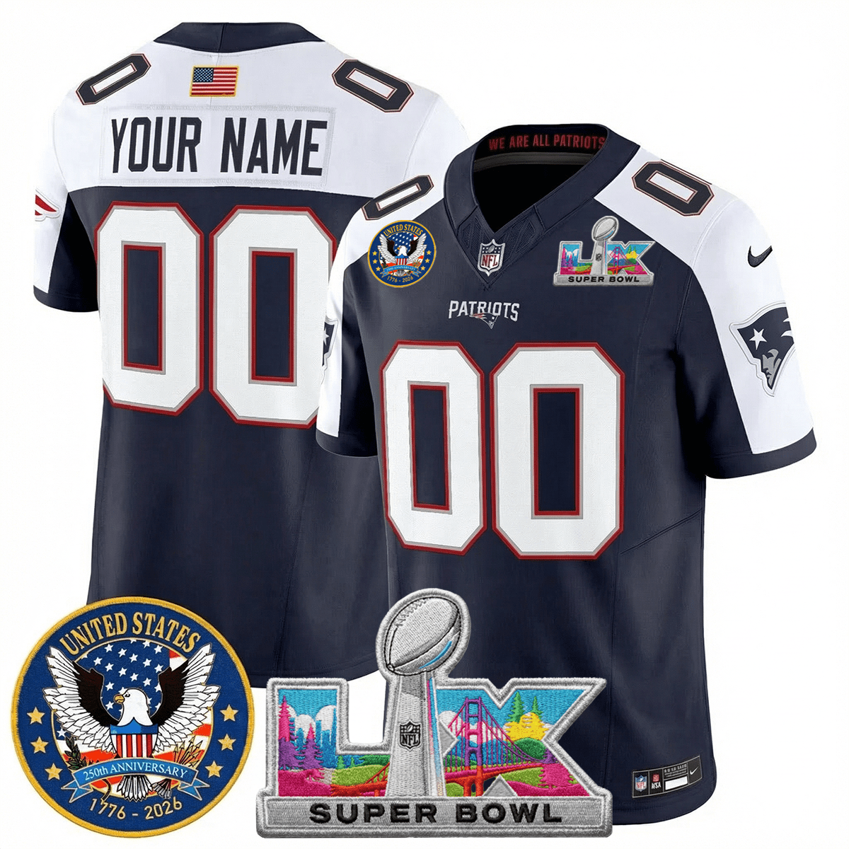 Men's NE Patriots 2026 Jersey