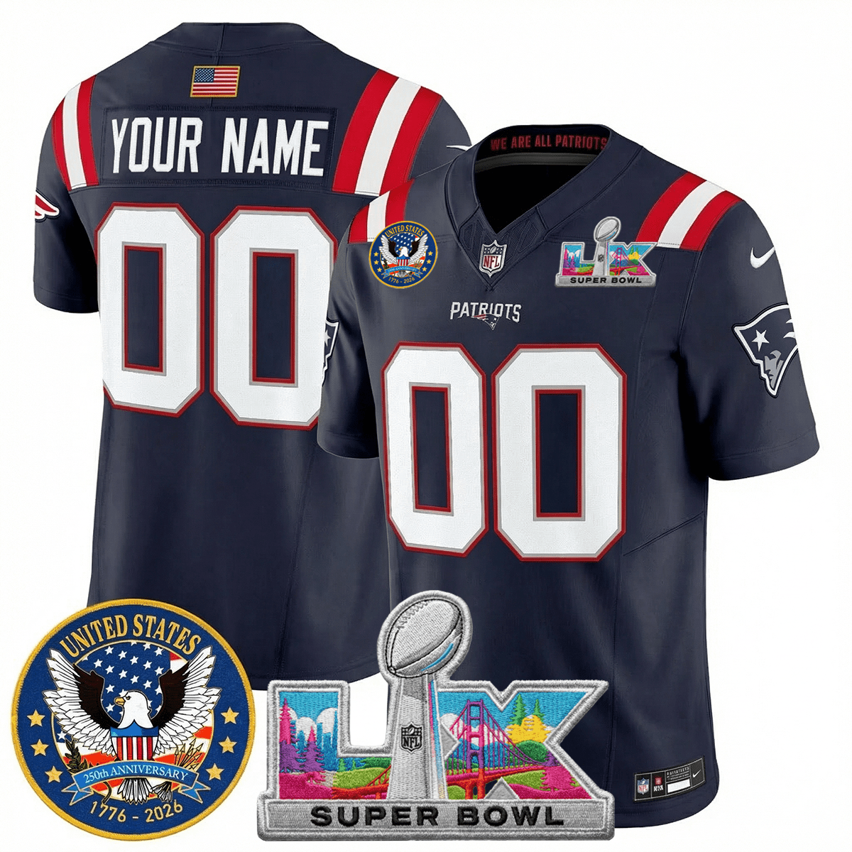 Men's NE Patriots 2026 Jersey