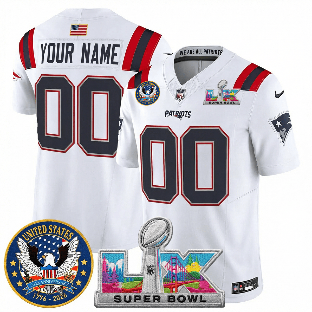 Men's NE Patriots 2026 Jersey