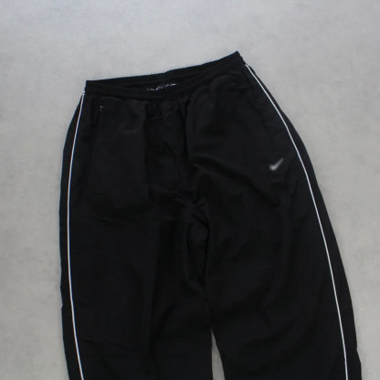 RARE 2000s Baggy Nike Trackpants Black - (M)