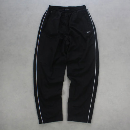 RARE 2000s Baggy Nike Trackpants Black - (M)