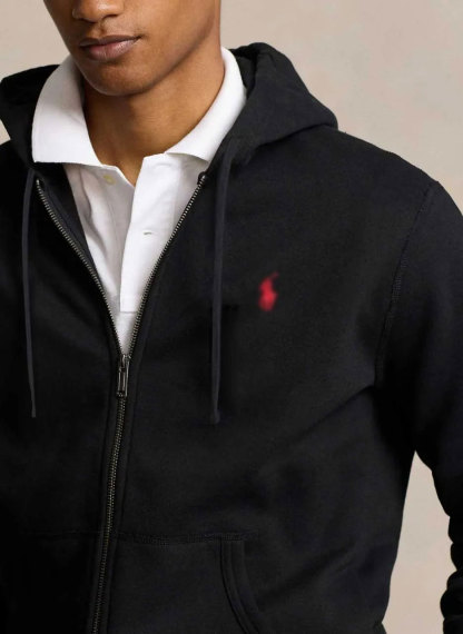 Polo Ralph Lauren Cotton Blend Hoodie – Black