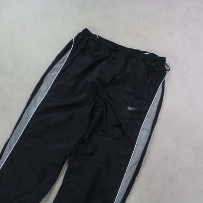SUPER RARE 00s Nike Trackpants Black - (S)