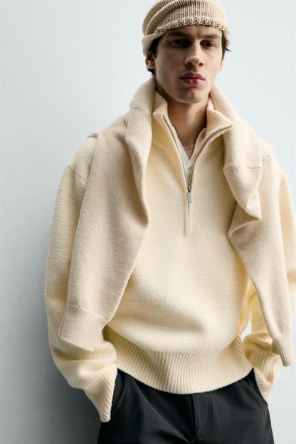 Boxy Fit Textured Jumper