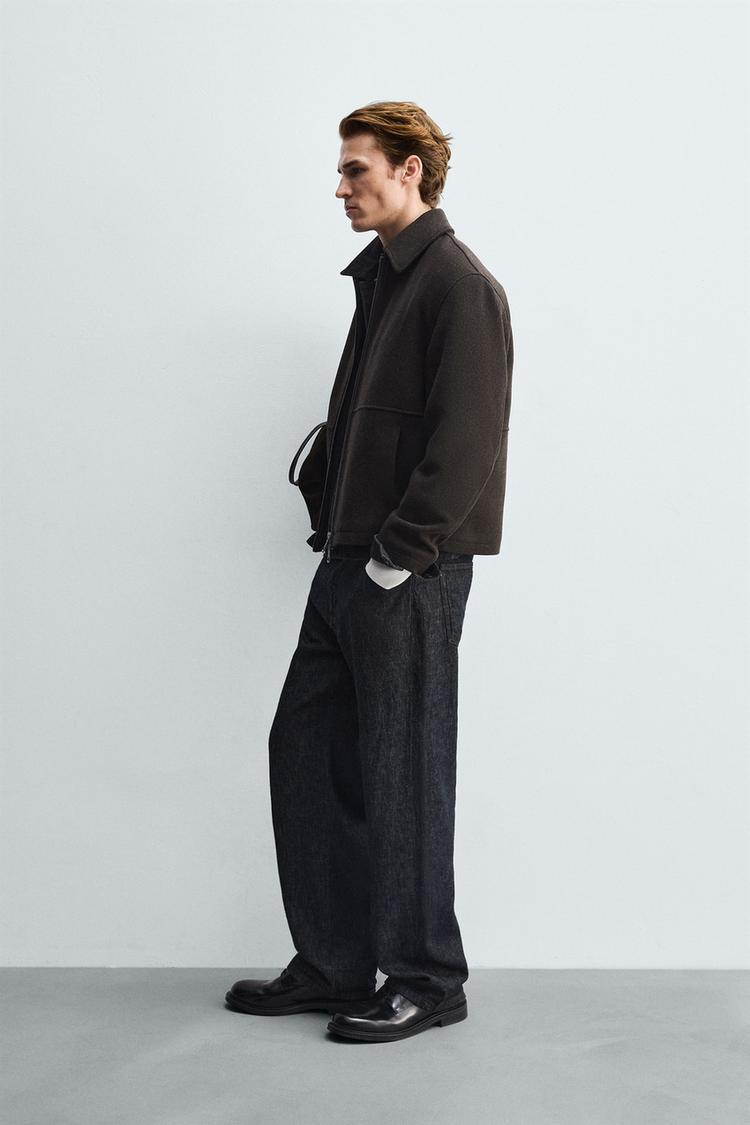 Zippered Textured Jacket