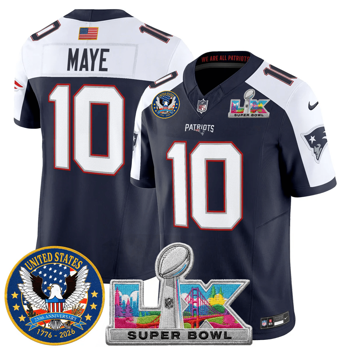 Men's NE Patriots 2026 Jersey