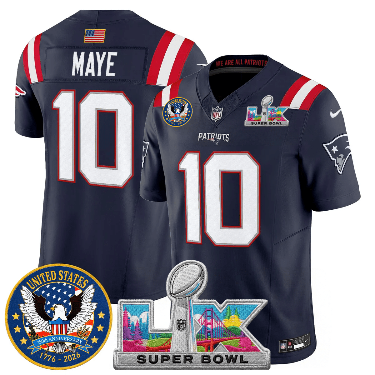 Men's NE Patriots 2026 Jersey