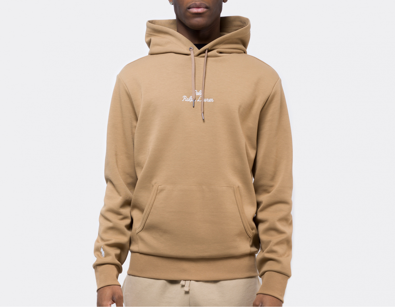 Polo Ralph Lauren Embroidered Logo Hoodie Desert Khaki