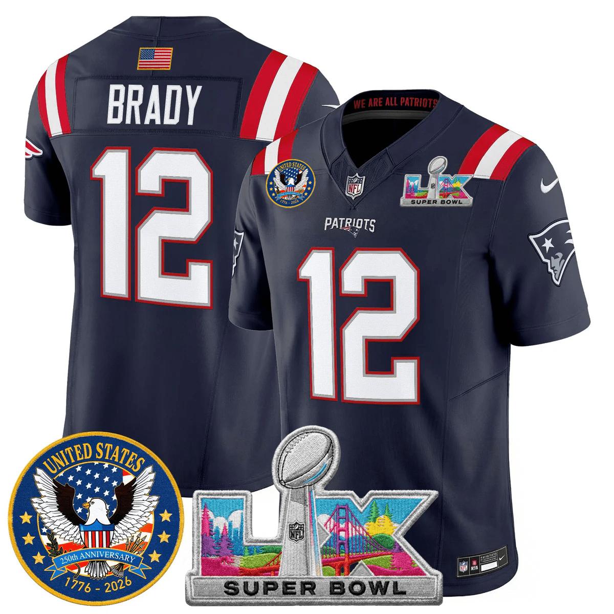 Men's NE Patriots 2026 Jersey