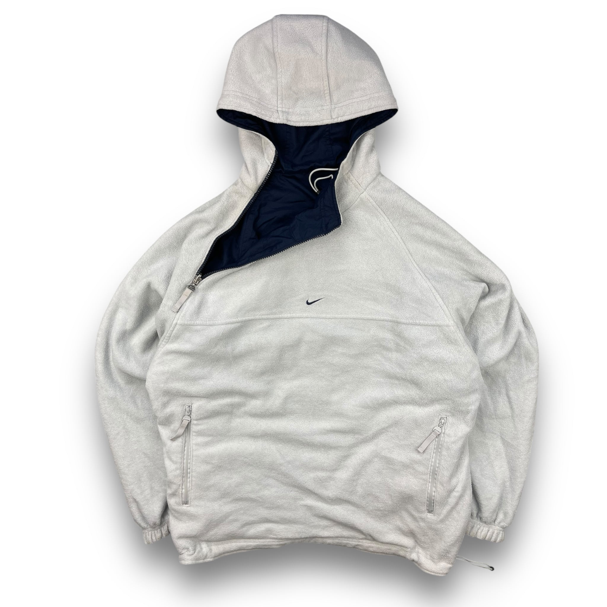 2000's Nike Reversible Asymmetric Zip Fleece Jacket
