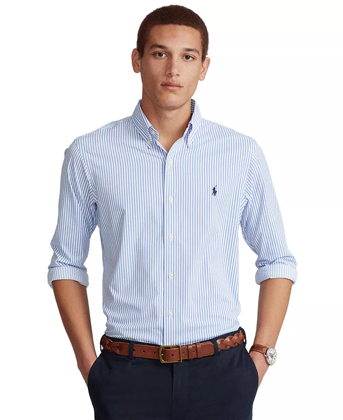Men's Classic-Fit Striped Performance Shirt