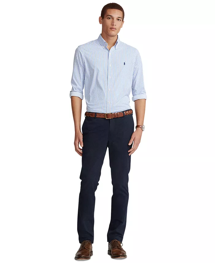 Men's Classic-Fit Striped Performance Shirt