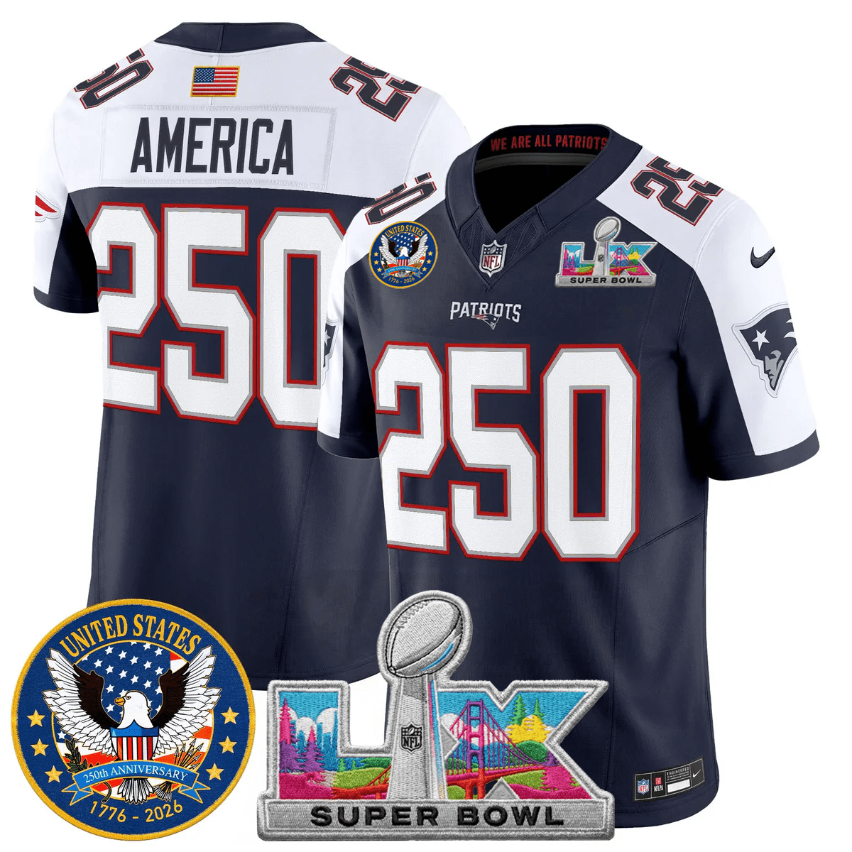 Men's NE Patriots 2026 Jersey